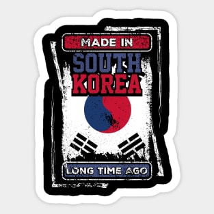 South Korea Flag Born Distressed Novelty Gift Sticker